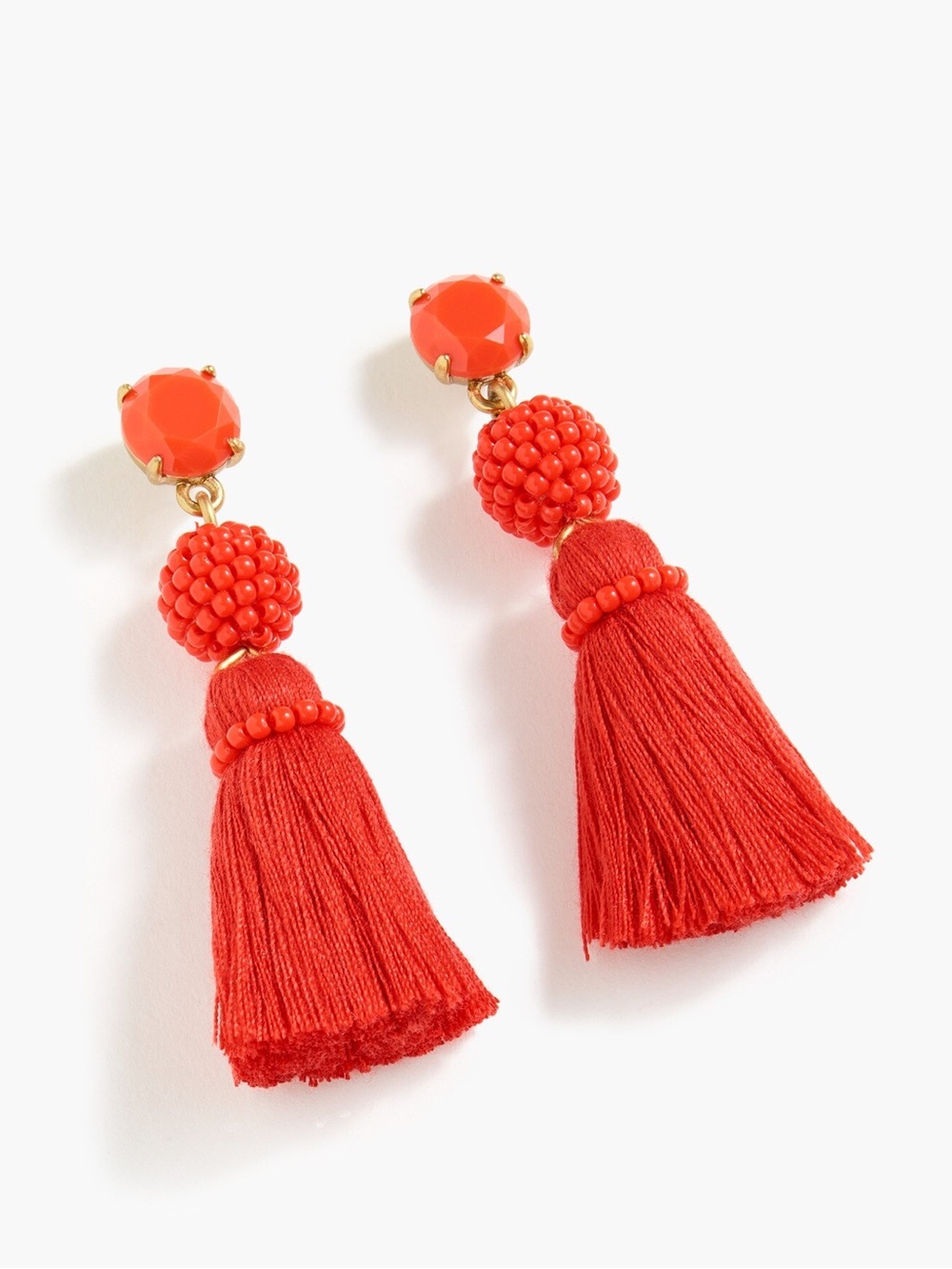 J. Crew Bead and Tassel Earrings